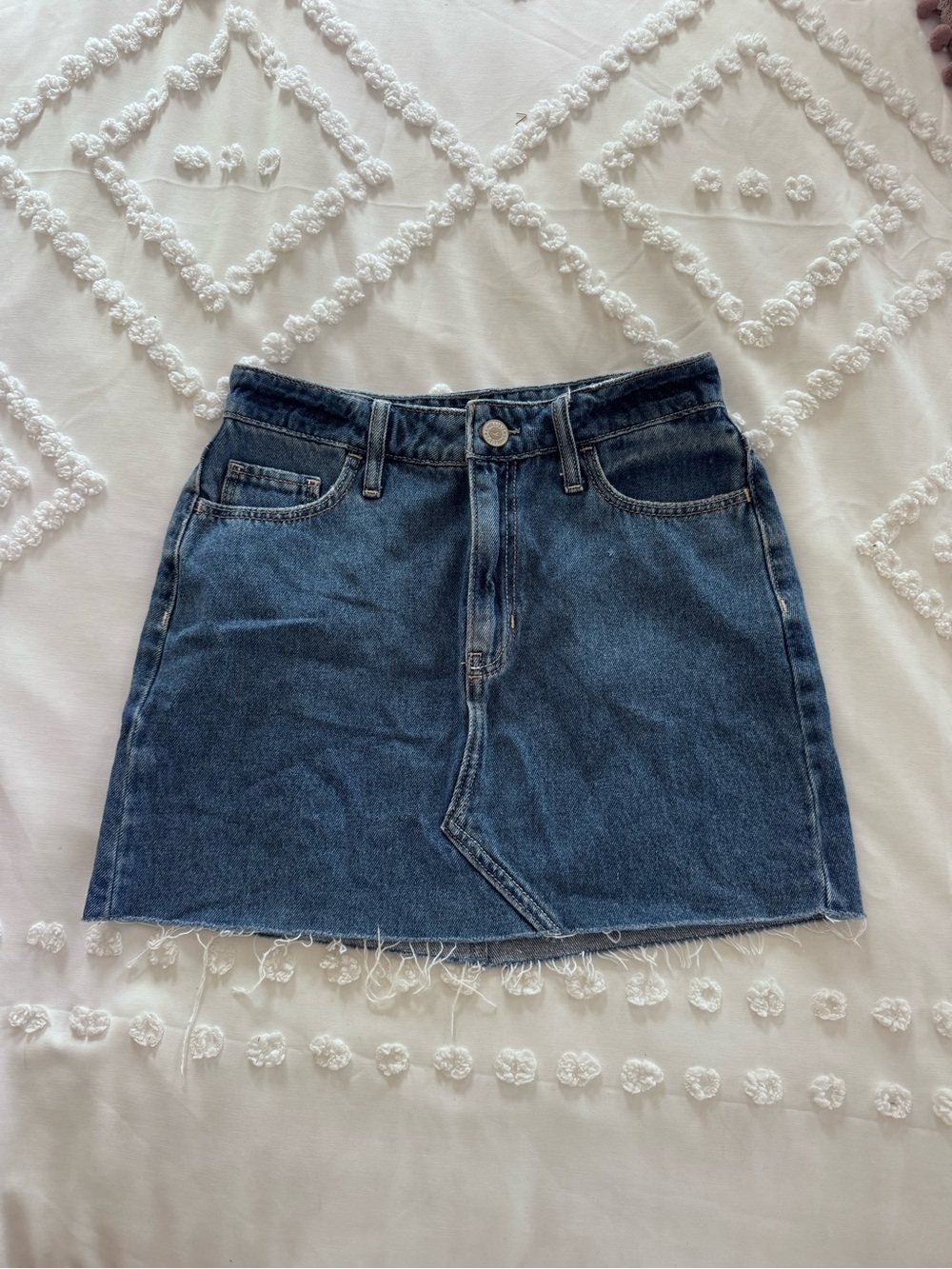 Hollister dark blue denim mini skirt